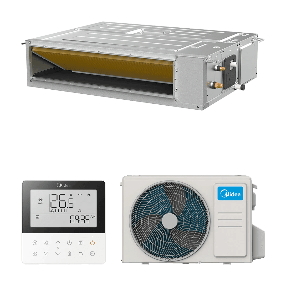 Aparat de aer condiționat duct cu WiFi Midea A7 Current Loop 10,50 kW - Trifazic cu referința MTJ-105(36)N8R-1 de la marca MIDEA