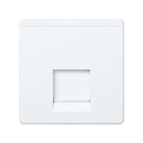 Placă de voce și date plată cu protecție pentru 1 conector RJ45 AMP alb Simon 27 Play cu referința 27087-35 de la marca SIMON