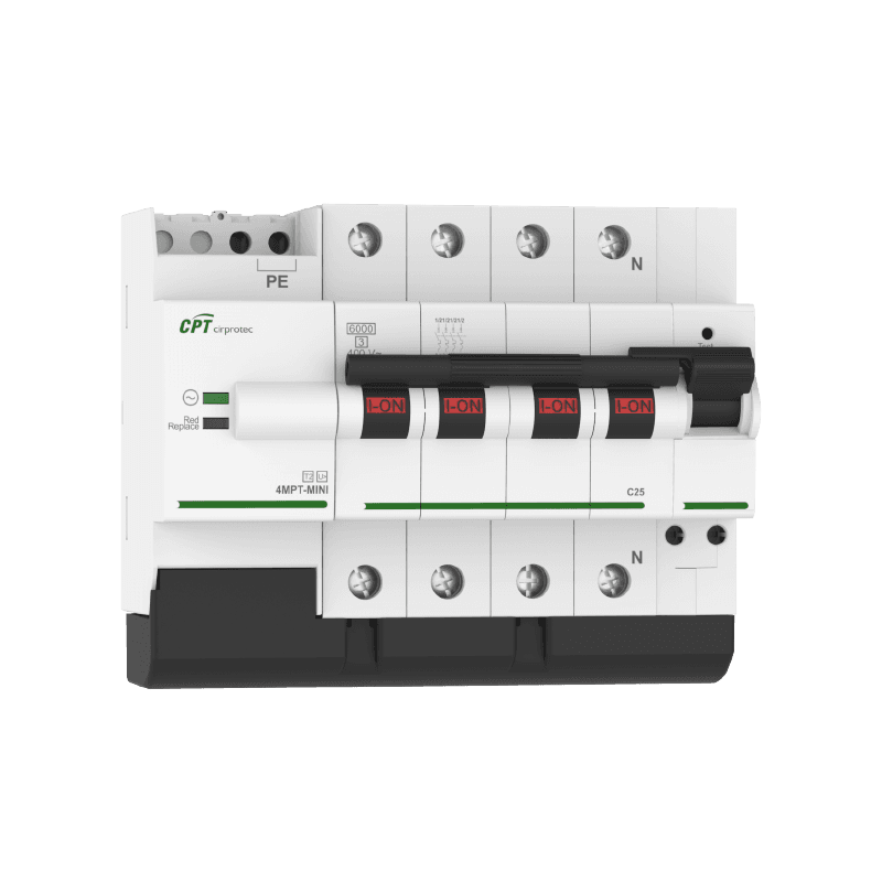 Protector împotriva supratensiunilor permanente V-CHECK MPT MINI 4MPT 10A cu referința 77706522 de la marca CIRPROTEC