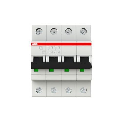 Disjunctor automat S204-C25 4P 25A Curba C 10kA cu referința 2CDS254001R0254 de la marca ABB