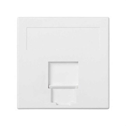 Placă de voce și date plană cu protecție împotriva prafului 1 element pentru 1 RJ45 compatibilitate alți producători alb Simon 500 Cima cu referința 50000085-030 de la marca SIMON