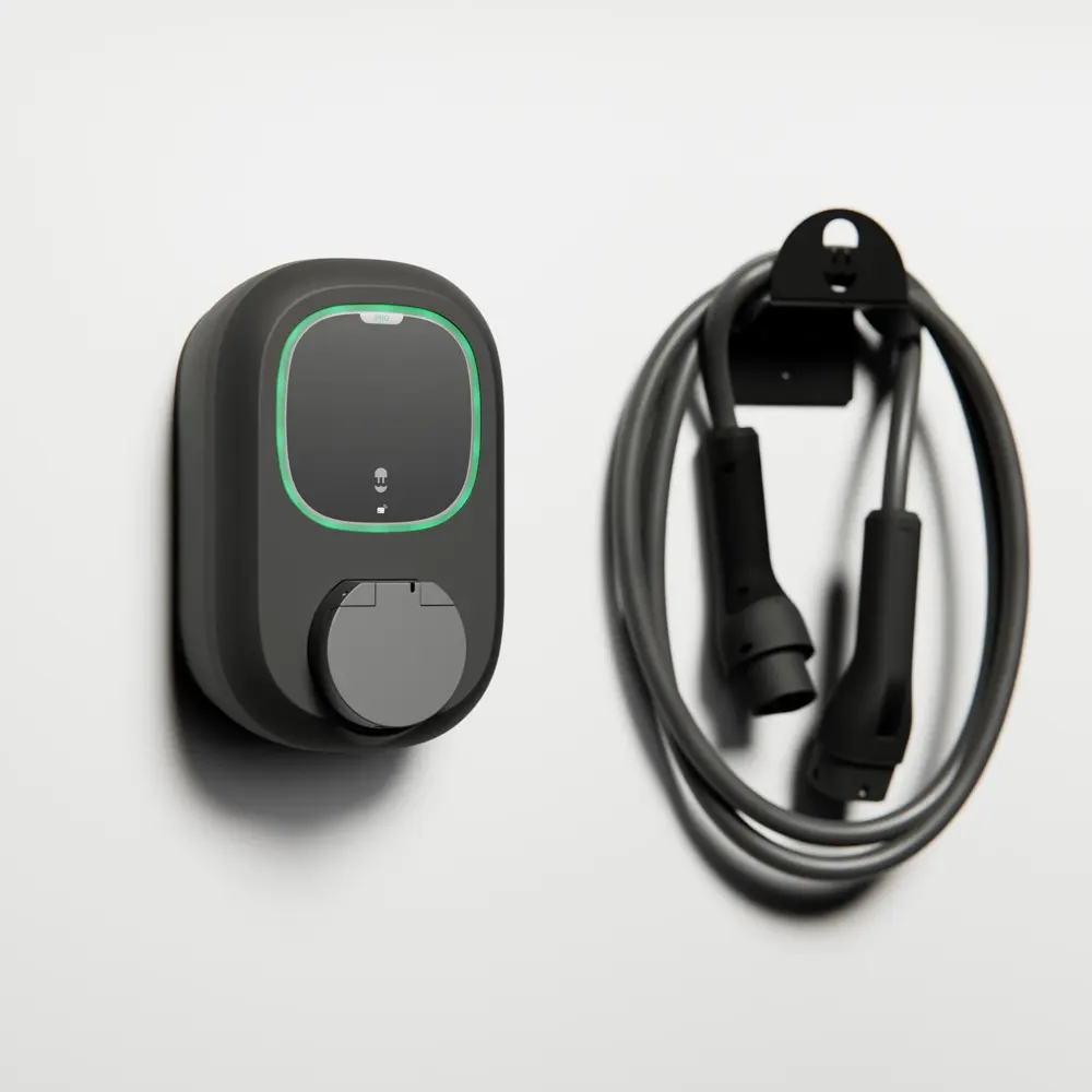 Încărcător auto electric cu wifi negru Wallbox Pulsar Pro Socket 22 kW cu referința PPR2-W-2-4-K-002 de la marca WALLBOX