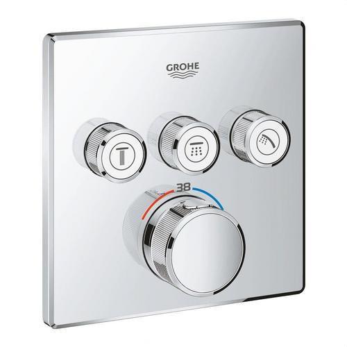 Termostat încastrat cu 3 manete Grohtherm SmartControl - Crom cu referința 29126000 de la marca GROHE