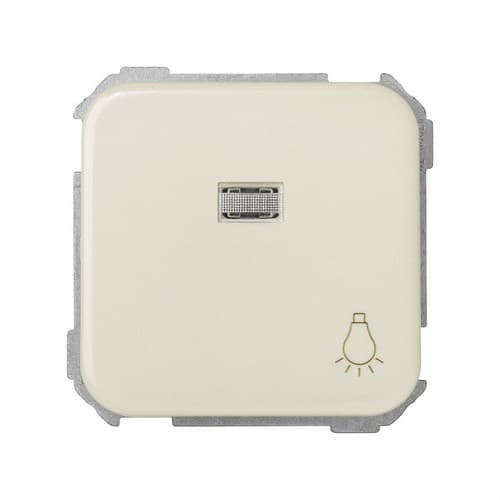 Buton cu gravură luminoasă încorporată și sistem de conectare rapidă fildeș Simon 31 cu referința 31661-31 de la marca SIMON