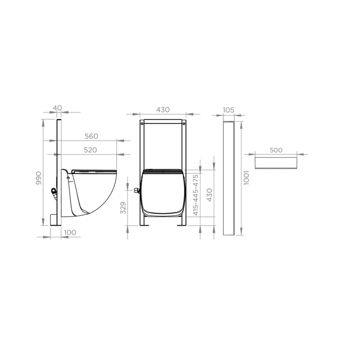 Complete Solution for Wall-Hung Toilet with Grinder SFA Sanicompact Comfort Style - Carrara Marble with reference C72LVCPLUSAMC from the brand SFA SANITRIT
