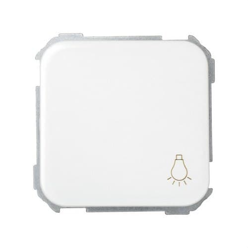 Buton cu gravură lumină și sistem de conexiune rapidă alb Simon 31 cu referința 31651-30 de la marca SIMON