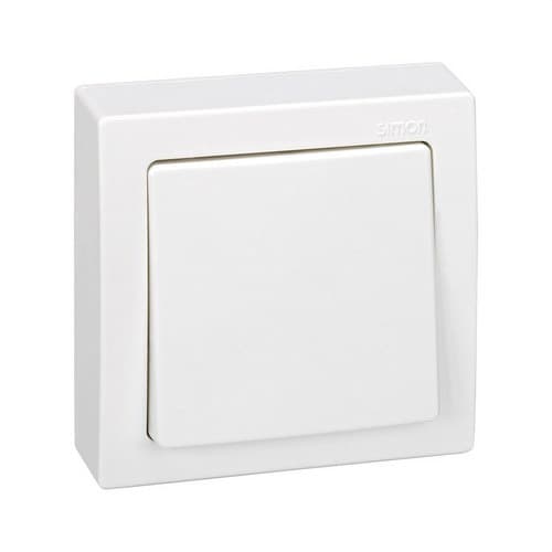 Comutator monobloc cu sistem de conexiune cu șurub alb Simon 73 Loft cu referința 73201-50 de la marca SIMON