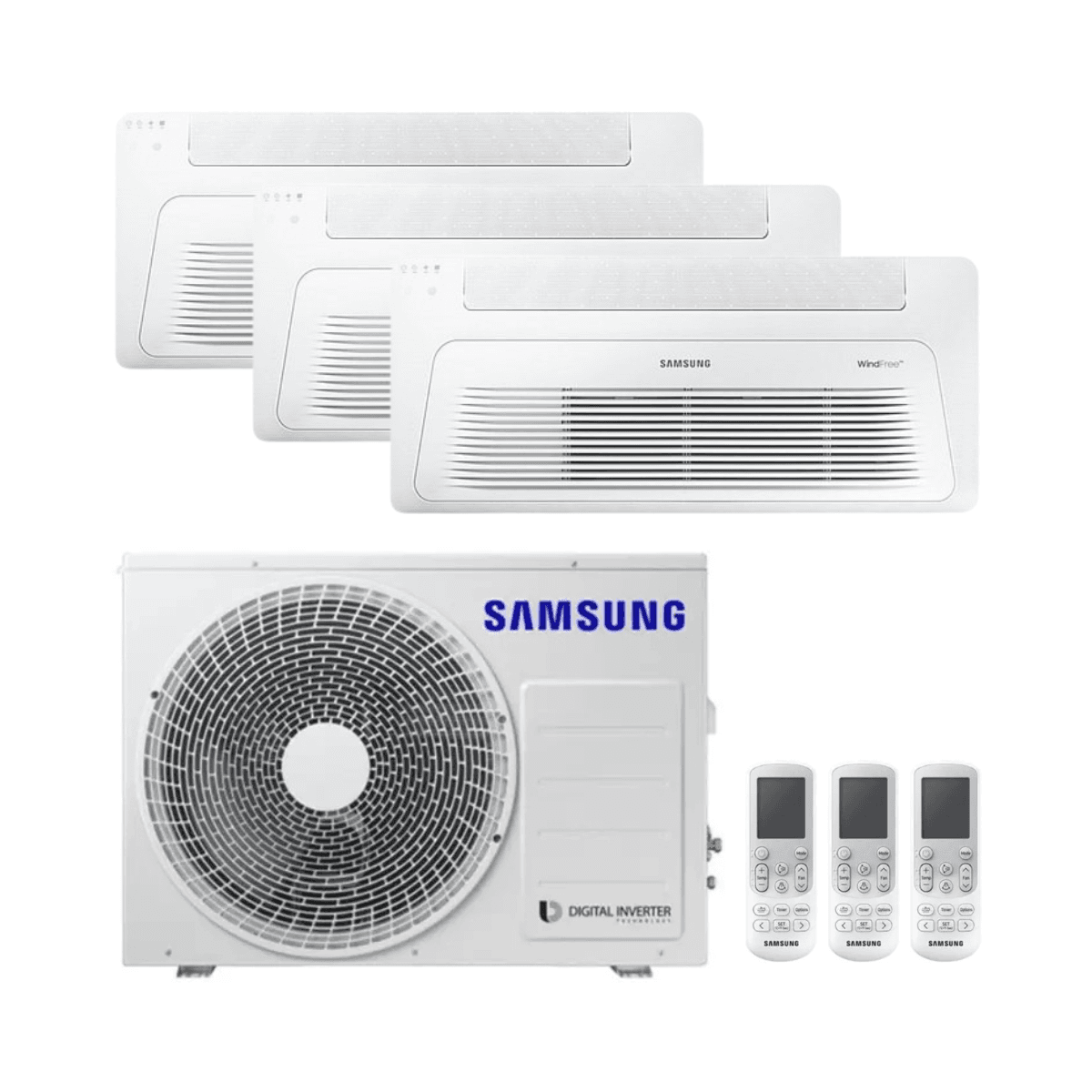 Aparat de aer condiționat casetă 3x1 cu 1 cale Samsung WindFree 3,5 kW 12000 BTU cu referința F-CST1W35R3 de la marca SAMSUNG