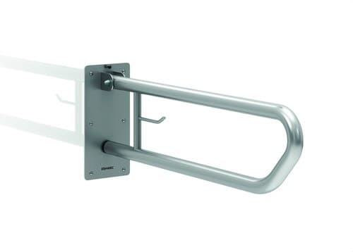 Foldable Support Bar 600mm with Toilet Roll Holder White Steel with reference GW11 08 03 00 from the brand GENWEC