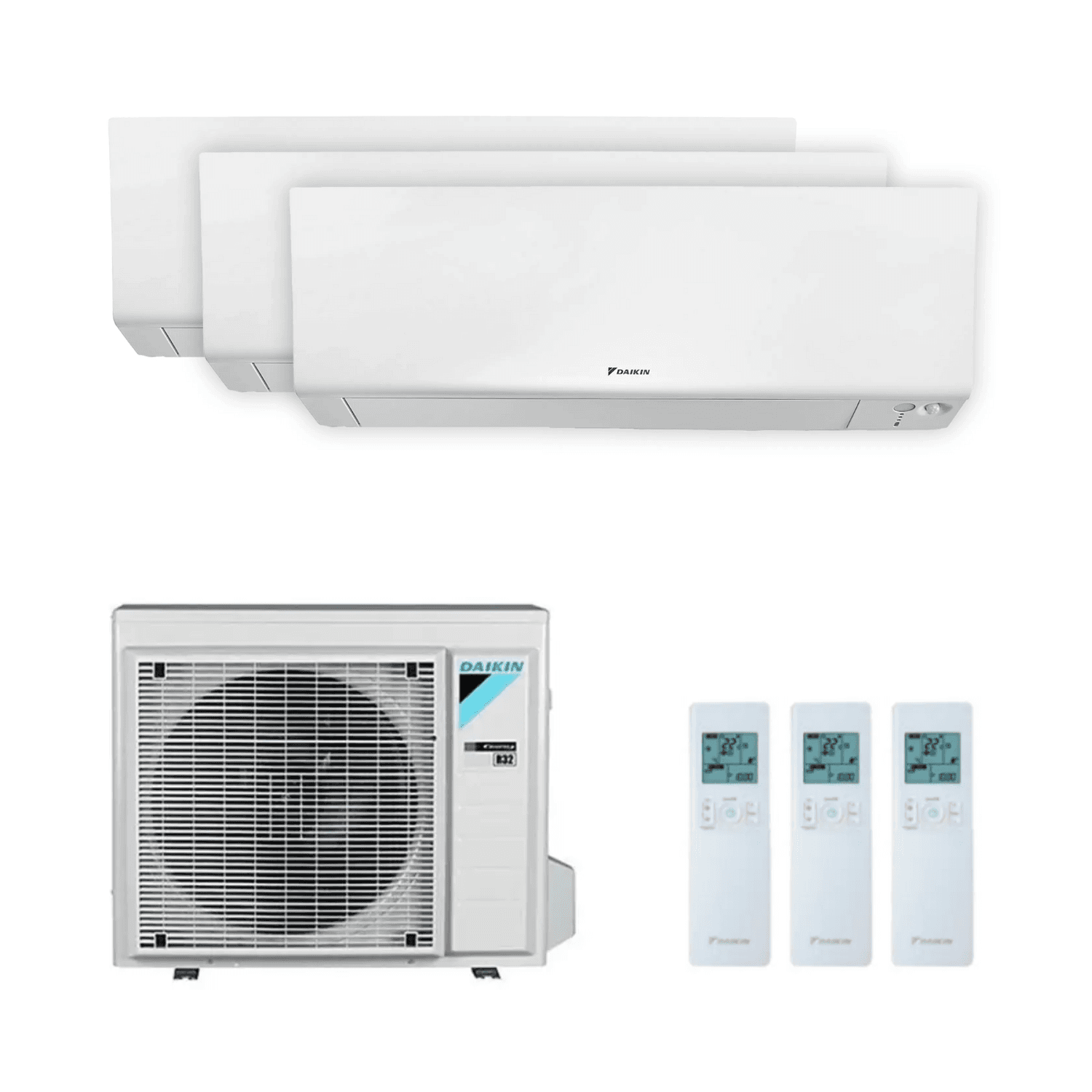 Aparat de aer condiționat 3x1 cu wifi Daikin Perfera 2,0 kW (2) + 2,5 kW cu referința KITDAIPER3MXM52A202025 de la marca DAIKIN