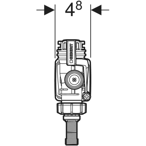 Mecanism de alimentare laterală Geberit seria 383 cu referința 281.000.00.5 de la marca GEBERIT