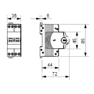 Gewiss Serie 90 MTC Disjunctor Automat 4P 20A C 6kA cu referința GW90288 de la marca GEWISS