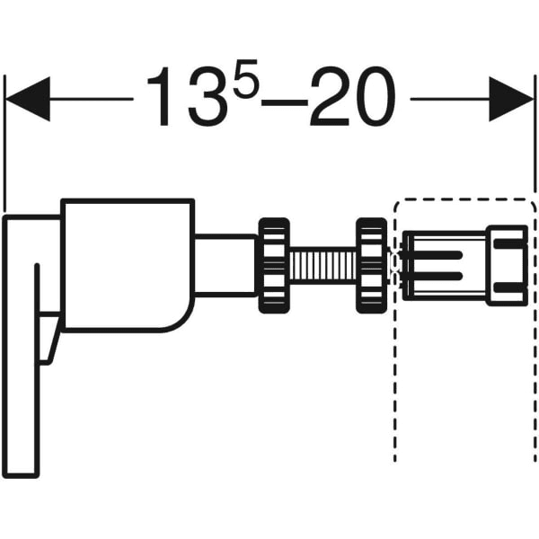 Set de ancorare pentru montare individuală pe perete Geberit Duofix cu referința 111.815.00.1 de la marca GEBERIT