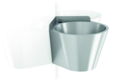 Chiuvetă de colț rotundă inox 304 satinat cu referința GW08 26 04 01 de la marca GENWEC
