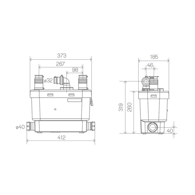 Pompă de evacuare SFA SANIVITE pentru bucătării și spălătorii cu referința 0100700 de la marca SFA SANITRIT