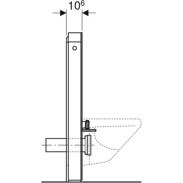 Geberit Monolith Sanitary Module for Wall-Hung Toilet 101cm Glass with reference 131.021.SI.5 from the brand GEBERIT