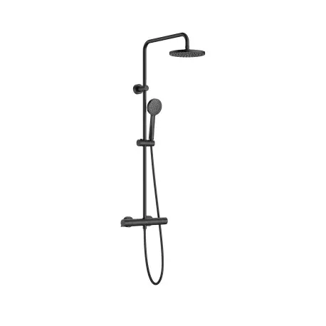 Coloană de duș termostatică negru mat Roca T-Basic