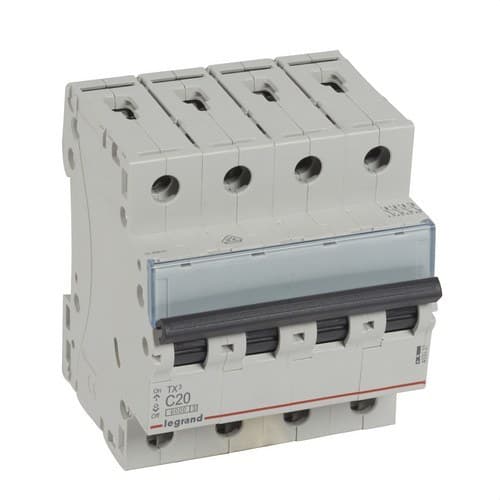 Disjunctor TX3 4P 20A Curba C Curba C 6kA cu referința 403627 de la marca LEGRAND