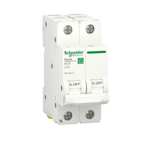 Magnetotermic Resi9 1P+N 16 A 6000 A 230 V cu referința R9F12616 de la marca SCHNEIDER ELECTRIC