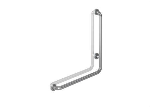 Bară de sprijin unghiulară de 90º 600x600mm inox satinată cu referința GW11 17 04 01 de la marca GENWEC