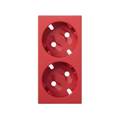 Capac pentru mecanismul prizei duble schuko roșu Simon 500 Cima cu referința 50001841-037 de la marca SIMON