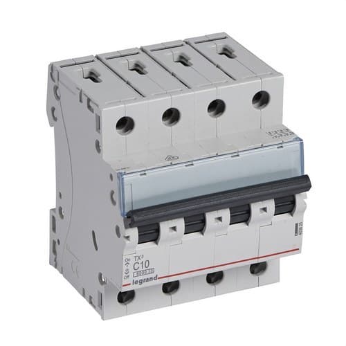 Siguranță automată TX3 4P 10A Curba C Curba C 6kA cu referința 403625 de la marca LEGRAND