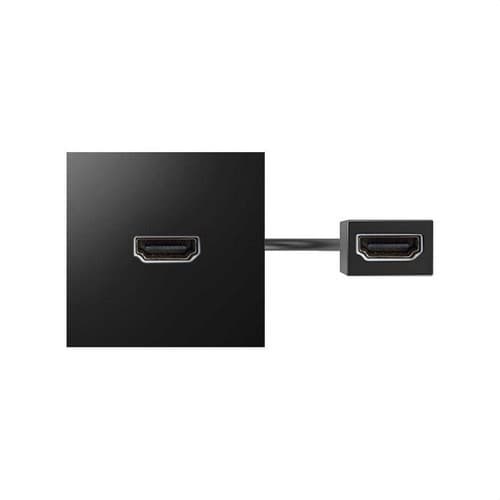 Conector HDMI Tip „A” femelă-femelă cu cablu și placă încorporată negru Simon 400 cu referința 40001194-038 de la marca SIMON