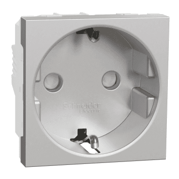Priză schuko aluminiu New Unica Studio cu referința NU303730 de la marca SCHNEIDER ELECTRIC