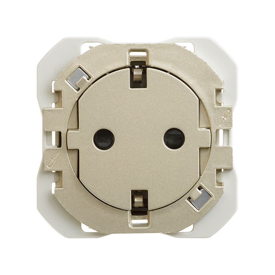 Priză schuko clean 16A 250V~ cu sistem de conectare cu șurub cava Simon 270 cu referința 20000434-094 de la marca SIMON