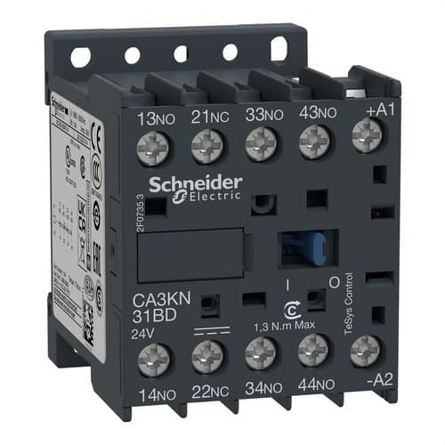 Contactor auxiliar TeSys CA3K 3NA+1NF 24VCC cu referința CA3KN31BD de la marca SCHNEIDER ELECTRIC