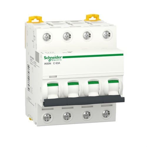 Siguranță automată IK60N 4P 63A Curba C 6kA cu referința A9K24463 de la marca SCHNEIDER ELECTRIC