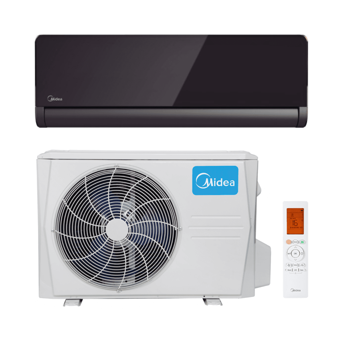 Aparat de aer condiționat negru Midea Pure Glass 3,5 kW 12000 BTU cu referința 35(12)N8I-1 de la marca MIDEA