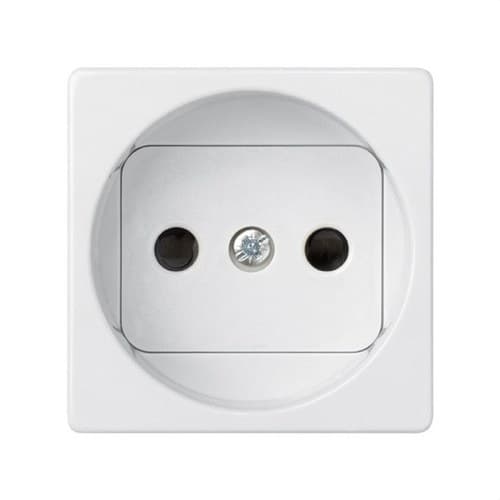 Priză bipolară 16 A 250V cu dispozitiv de siguranță și conectare cu șurub alb strălucitor Simon 27 Play cu referința 27431-65 de la marca SIMON