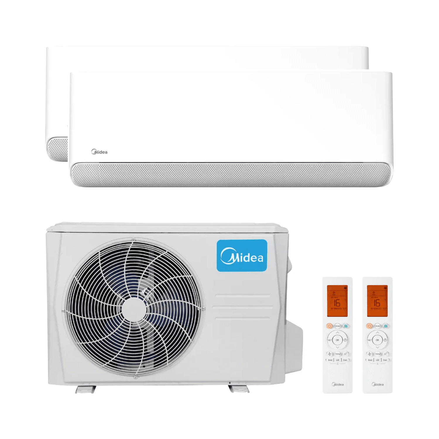 Aparat de aer condiționat 2 în 1 cu WiFi Midea Breezeless E 2,6 kW 9000 BTU cu referința BREEZELESS09+09 de la marca MIDEA