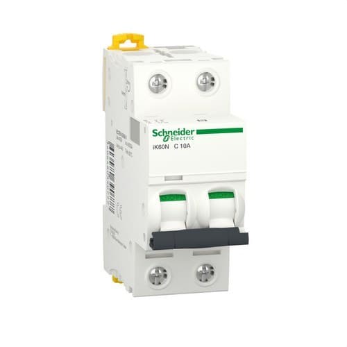 Disjunctor magnetotermic IK60N 2P 10A Curba C Curba C 6kA cu referința A9K17210 de la marca SCHNEIDER ELECTRIC