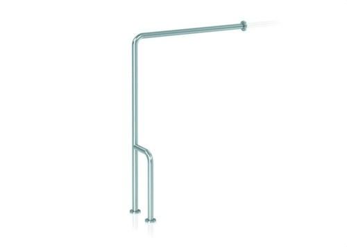 Bară de sprijin perete-podea de 90º inox satinat dreapta cu referința GW11 13 04 01 de la marca GENWEC