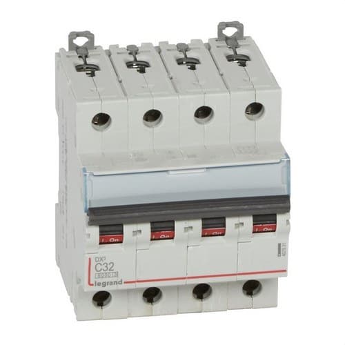 DX3 Circuit Breaker 4P 32A Curve C 6/10kA with reference 407931 from the brand LEGRAND