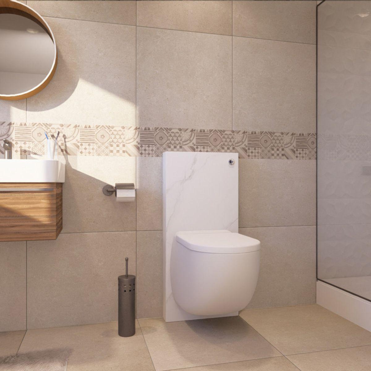 Complete Solution for Wall-Hung Toilet with Grinder SFA Sanicompact Comfort Style - Carrara Marble with reference C72LVCPLUSAMC from the brand SFA SANITRIT