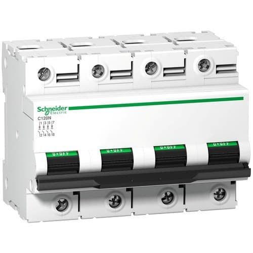 Întrerupător Automat C120N 4P 80A Curba D cu referința A9N18391 de la marca SCHNEIDER ELECTRIC